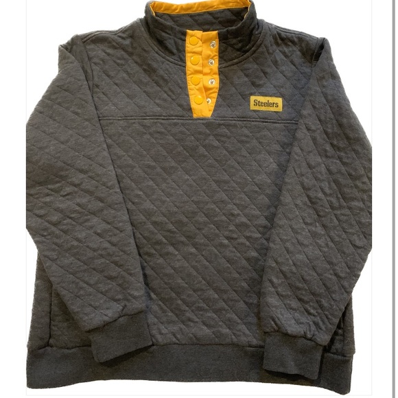 NFL Steelers Charcoal and Yellow Pullover - Picture 11 of 13